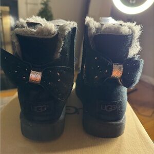 UGG Black Boots with Stars & Bow